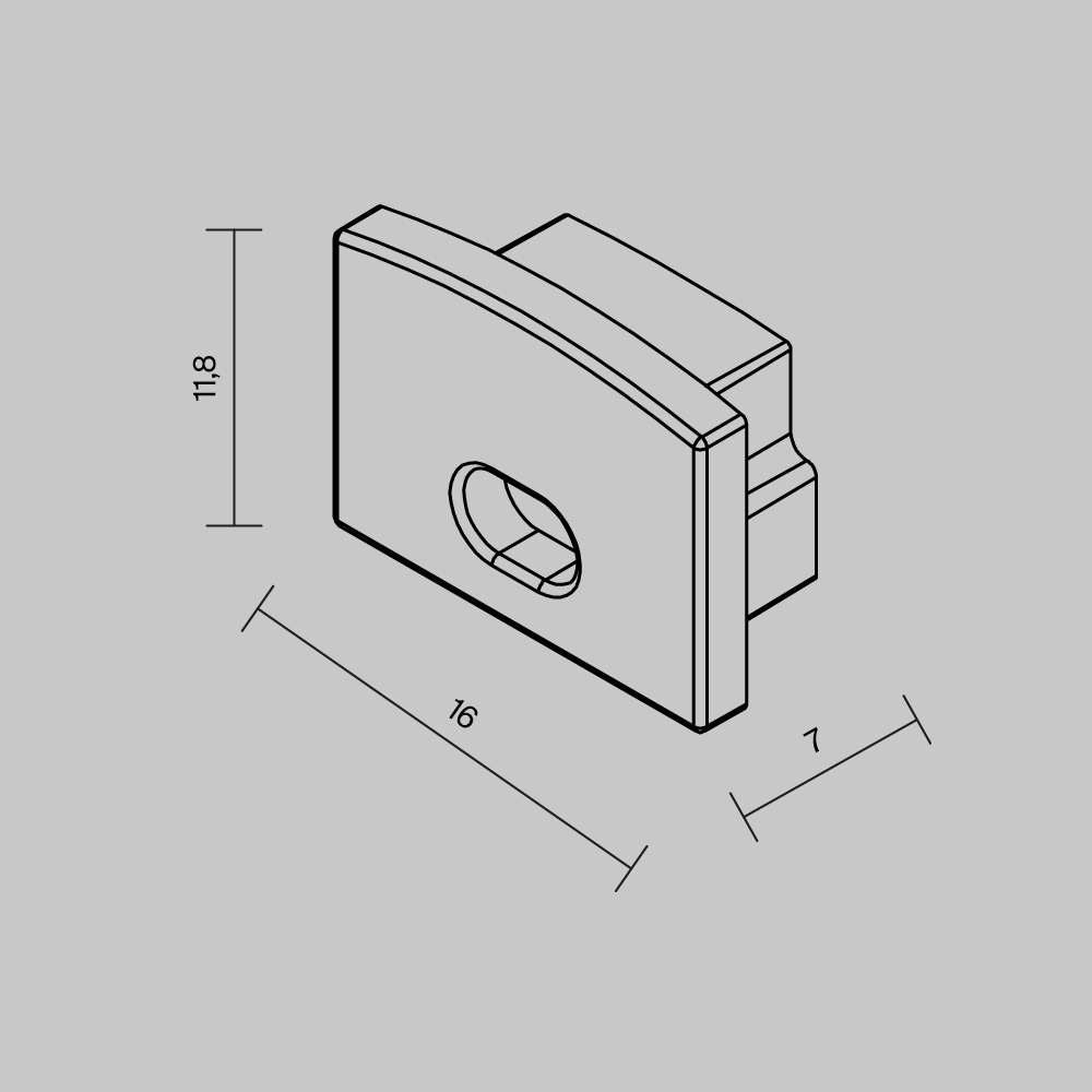 Комплект заглушек (для профиля ALM-3611-S-2M) 2 шт. Maytoni 642007_MY