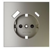 Накладка для розетки Voltum с заземлением и защитными шторками с USB A+C S70 VLS001004