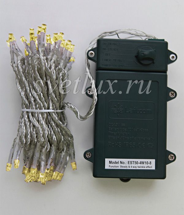 

Гирлянда Нить на Батарейках 10м Шампань, 100 LED, Провод Прозрачный Силикон, IP65 07-023, 07-023