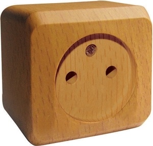 Розетка накладная без заземления (бук) Systeme Electric PA16-001T