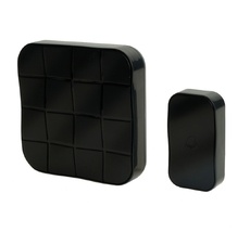 Звонок дверной беспроводной электрический 10 мелодий черный с питанием от батареек Feron 51431_FR