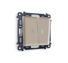 Выключатель двузхлавишный с подсветкой Ambrella Volt ALFA QUANT MA364020_AMB