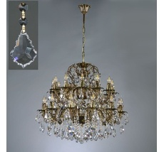 Хрустальная люстра Ambiente Ambient 2118/12+12 PB Leaf Crystal_BZ