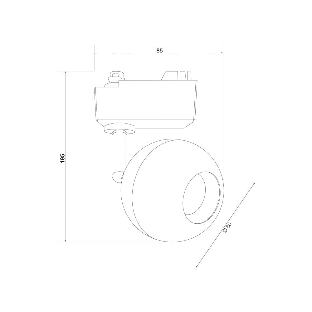 Трековый светодиодный светильник Elektrostandard для однофазного шинопровода Ball a053741_ES
