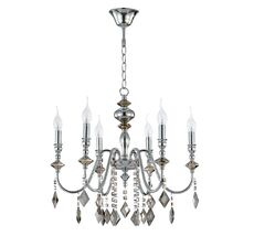 Подвесная люстра Crystallux MERCEDES MERCEDES SP6 CHROME/SMOKE_CR