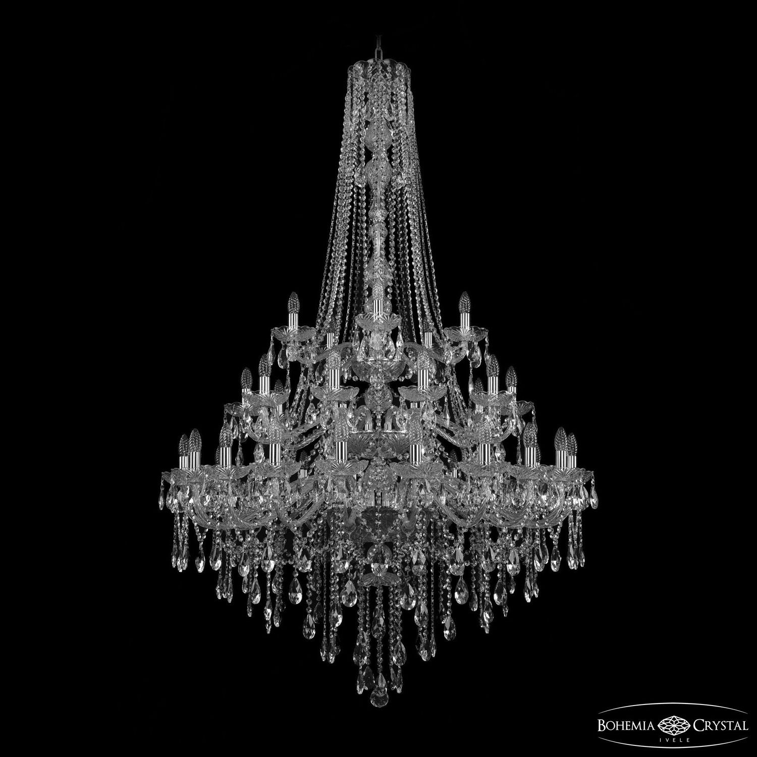 

Хрустальная люстра Bohemia Ivele Crystal 1415/20+10+5/400/h-182/3d Ni, 1415/20+10+5/400/h-182/3d Ni