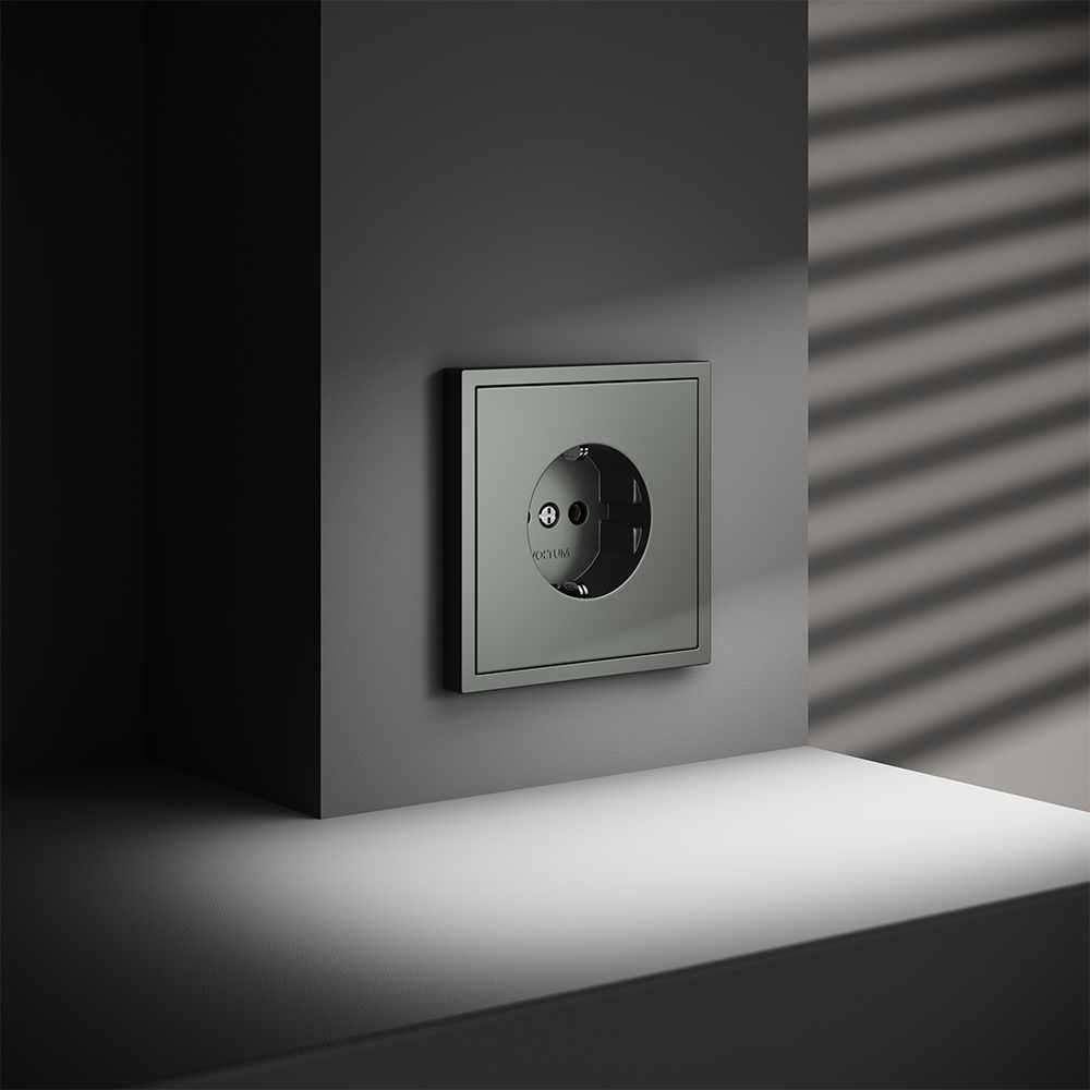 Розетка встраиваемая VOLTUM S70 с заземлением 16А VLS040106