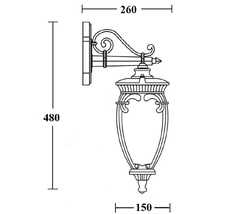 Настенный фонарь уличный IP44 Oasis Light 86202/02 Gb_OL