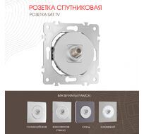 Розетка спутниковая SAT TV Arte Milano 202.42-1.silver