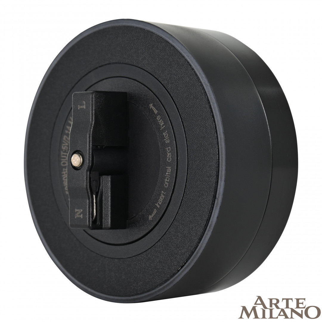 Трековая розетка Arte Milano track-sockets 380066TS LED/USBx2 Black