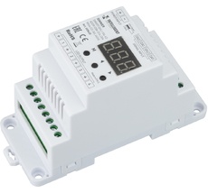 INTELLIGENT Диммер SMART-DALI-104-62-ADDR-DIM-DT6-DIN White (12-24V, 4x5A) (IARL, IP20 Пластик, 5 лет) 028422 Arlight 028422_ARL