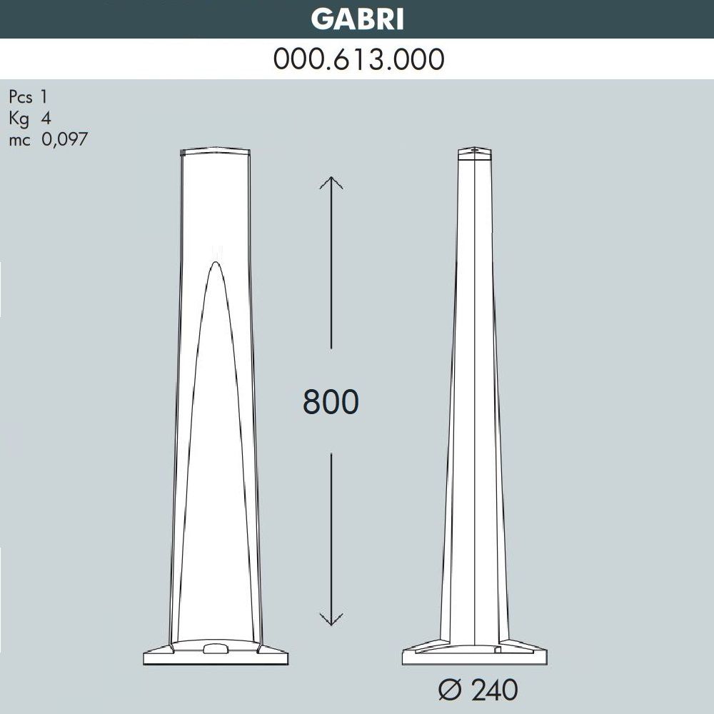 Парковый столб FUMAGALLI GABRI 000.613.000.A0 000.613.000.A0
