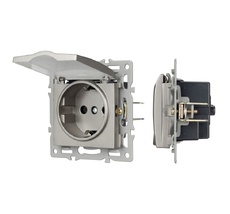 Розетка одинарная с крышкой Arlight SCT-MCP-PL 043747_ARL