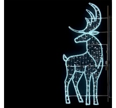 Светодиодная консоль Олень в Фас 100 х 250 см, Белая, 220В LC-13405
