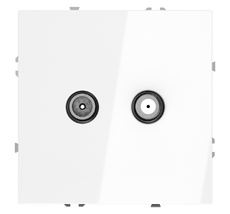 Розетка телевизионнная встраиваемая VOLTUM S70 оконечная TV+SAT VLS060401