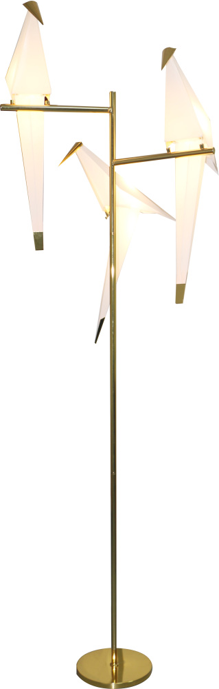 Торшер напольный с 3 лампами светодиодный птички Moderli V3075-3FL_MD