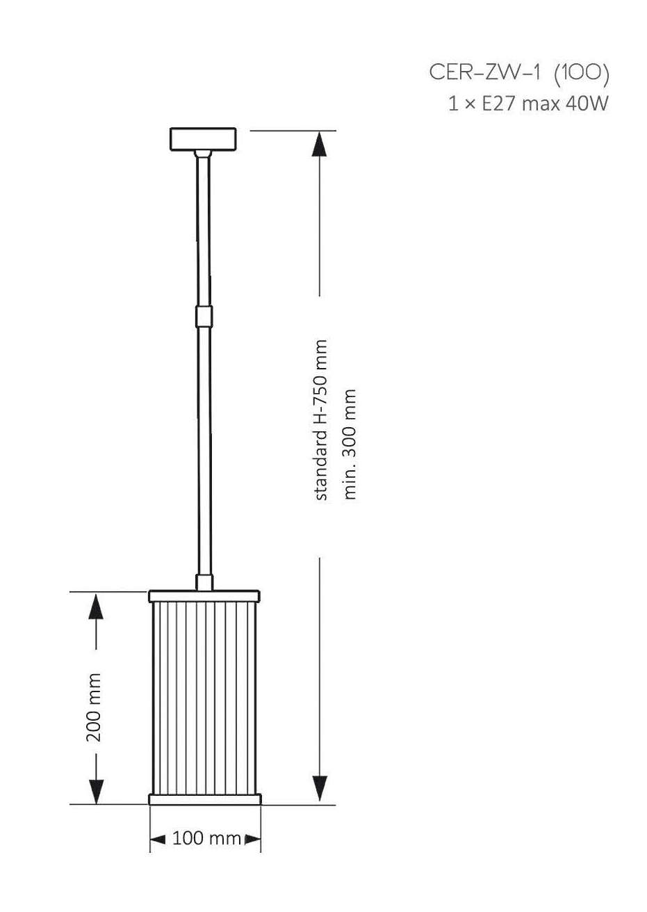 Подвесной светильник Kutek MOOD CERO CER-ZW-1(Z)100