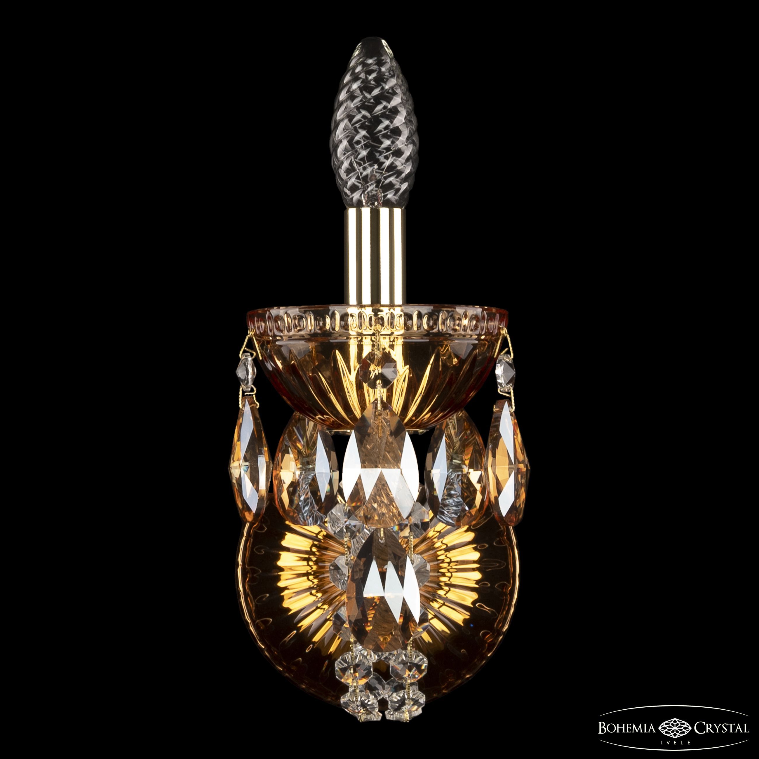 Бра Bohemia Ivele Crystal 5402B/1/141 G Amber/M-1G K721_BI