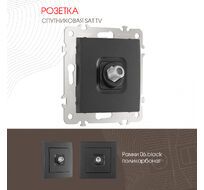 Розетка SAT TV Arte Milano 206.42-1.black