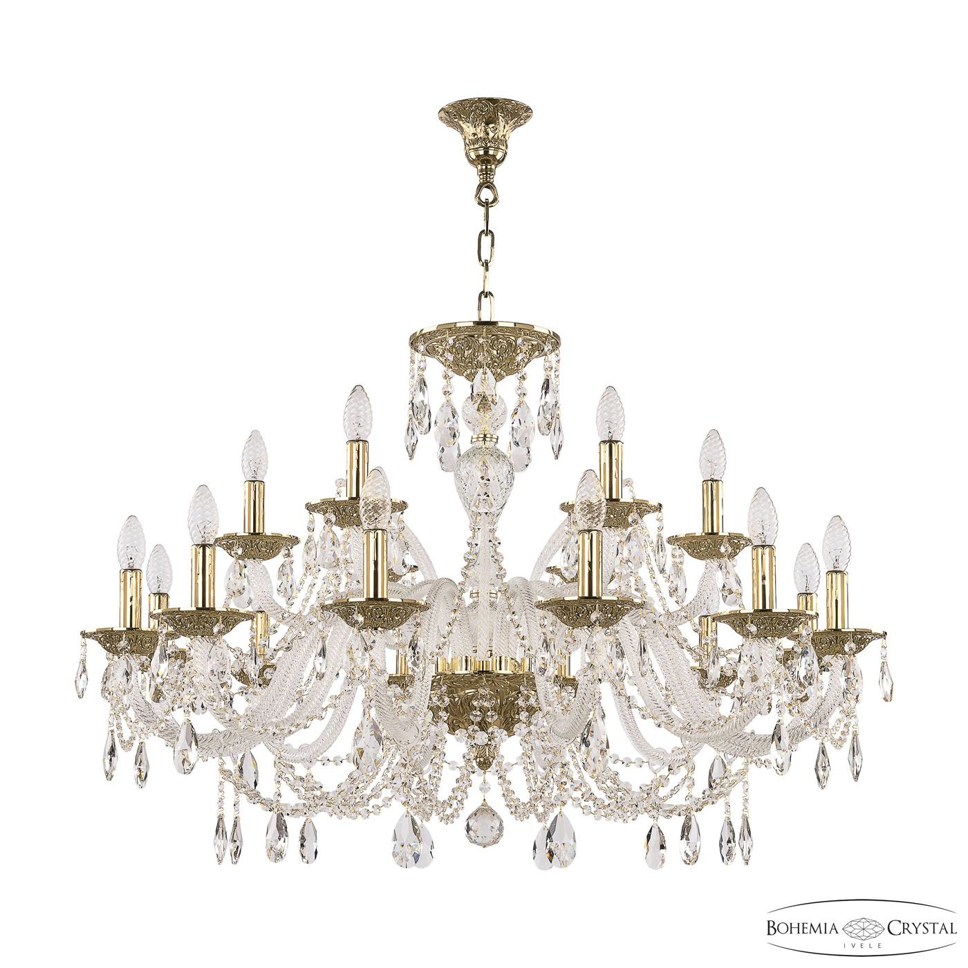

Хрустальная люстра Bohemia Ivele 1605/12+6/360 G, 1605/12+6/360 G