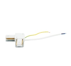 Коннектор угловой однофазный для шинопровода с проводом белый Feron 52153_FR