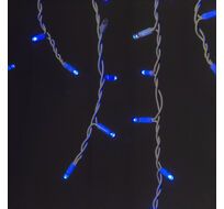 Гирлянда Бахрома 3,1 x 0,5 м Синяя с Мерцанием Белого Диода 220В, 120 LED, Провод Белый LTC LL120BLW-8-2B