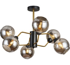 Потолочная люстра на штанге Imex MD.9083-6-S-BK+COP_IM