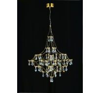 Подвесная люстра светодиодная с пультом и хрустальными подвесками K9 MyFar MR2642-66P-50CD
