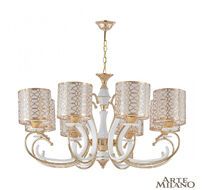 Подвесная люстра Arte Milano Florentina 301237/8 Wh/Gd