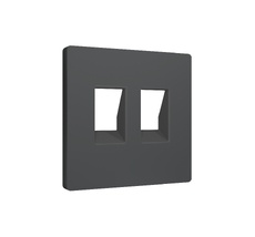 Лицевая панель ALFA для компьютерной/телефонной двойной розетки RJ-45/RJ-11 QUANT Ambrella Volt AP9121_AMB