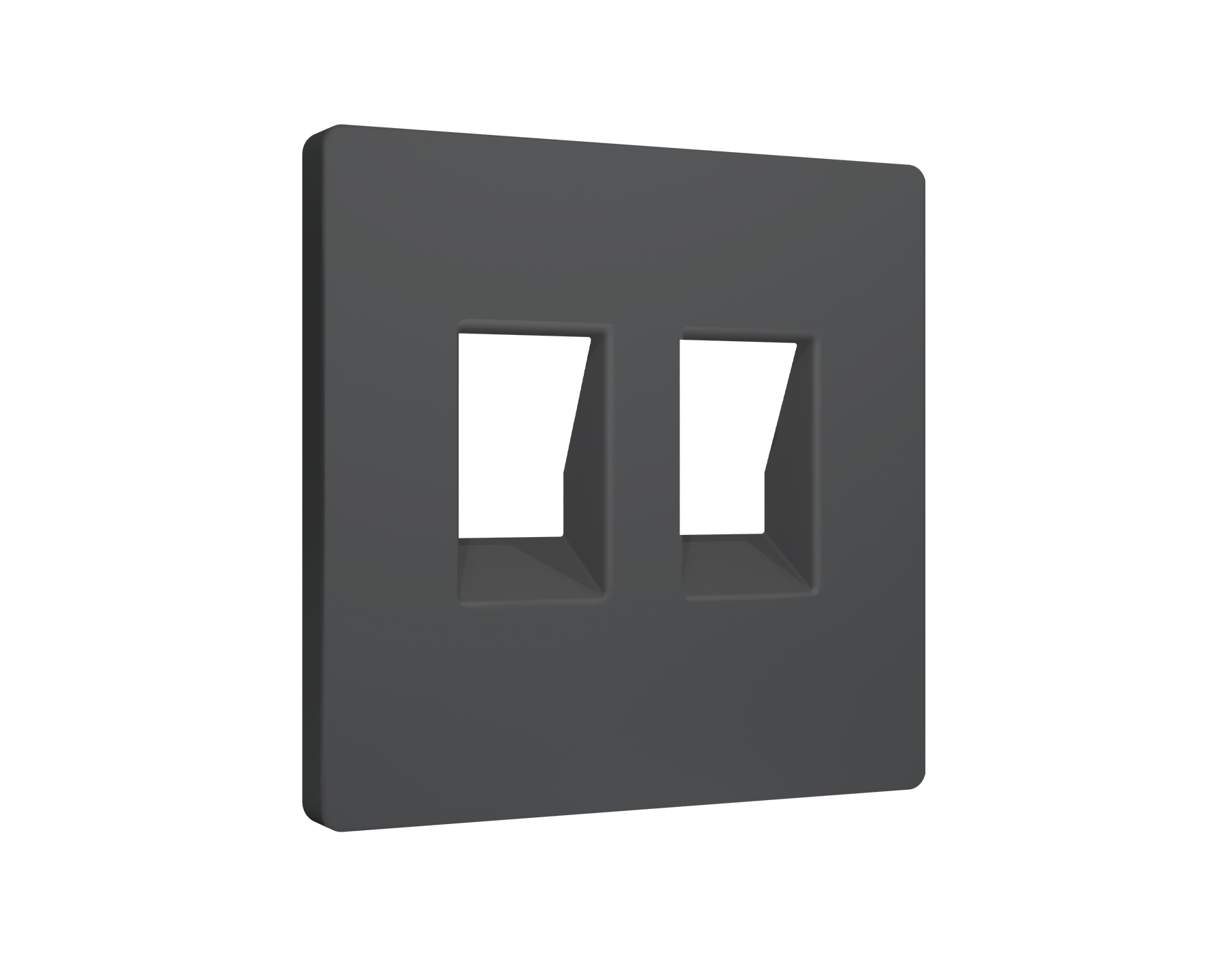 Лицевая панель ALFA для компьютерной/телефонной двойной розетки RJ-45/RJ-11 QUANT Ambrella Volt AP9121_AMB