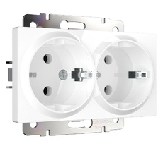 Розетка двойная с заземлением Werkel WL01-SKG-02-IP20 a051129_WR