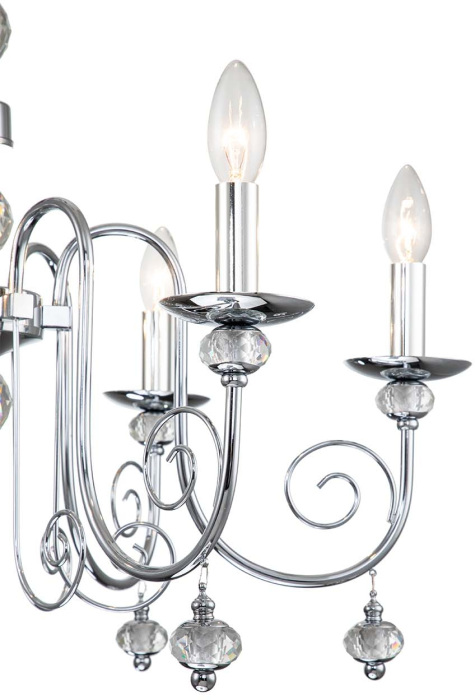 Подвесная люстра хрусталь 678/6PL E14*40W Escada 678/6PL Chrome_ESC