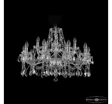 Хрустальная люстра Bohemia Ivele Crystal 1413/10+5/300 Ni Leafs_BI