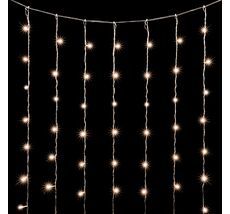 Гирлянда LTC Занавес Облегченный 2 x 2 м Тепло-Белый с Мерцанием Белого Диода 220В, 400 LED PCL400NOTBLW-10-2WW