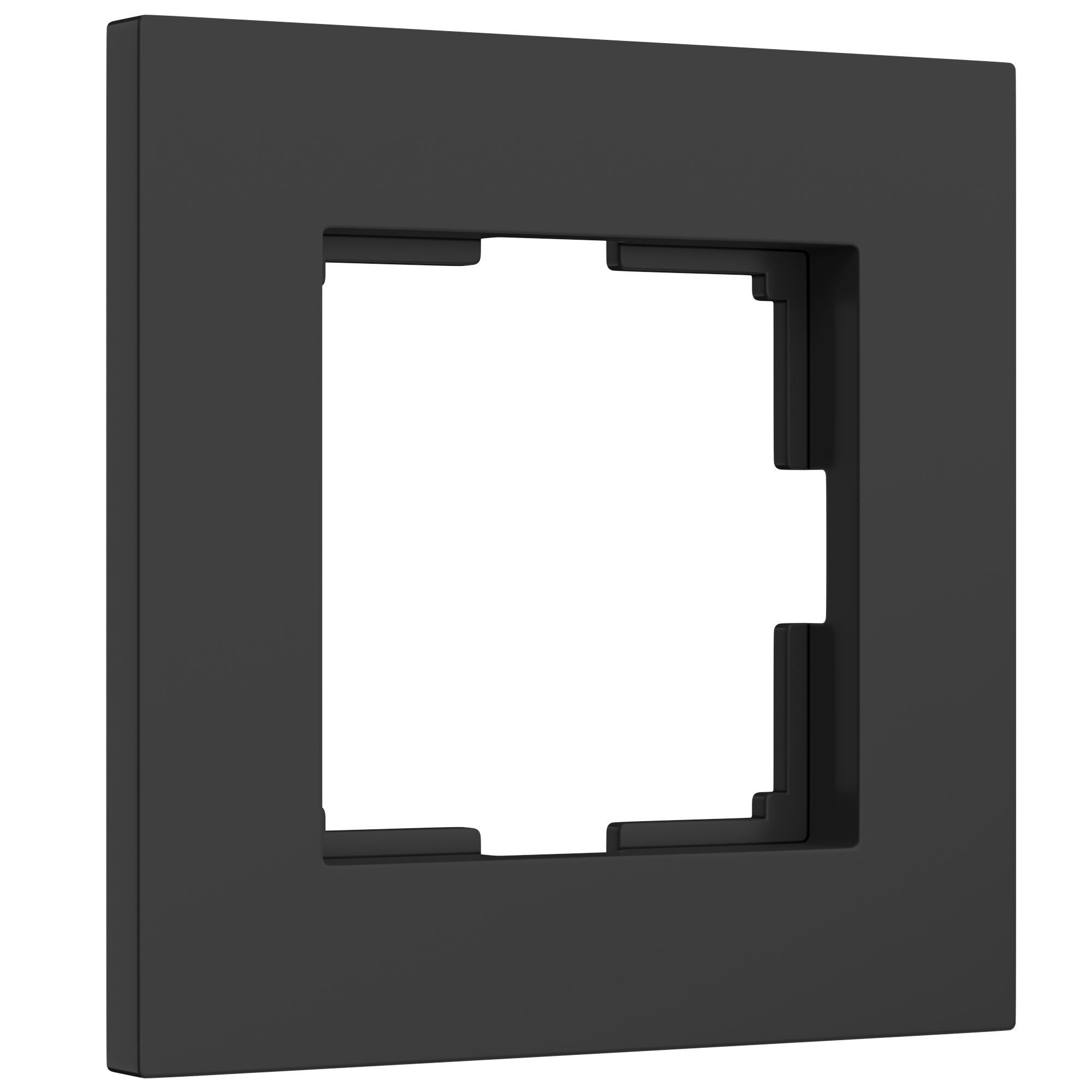 Рамка на 1 пост Slab (черный матовый) Werkel a062799_WR