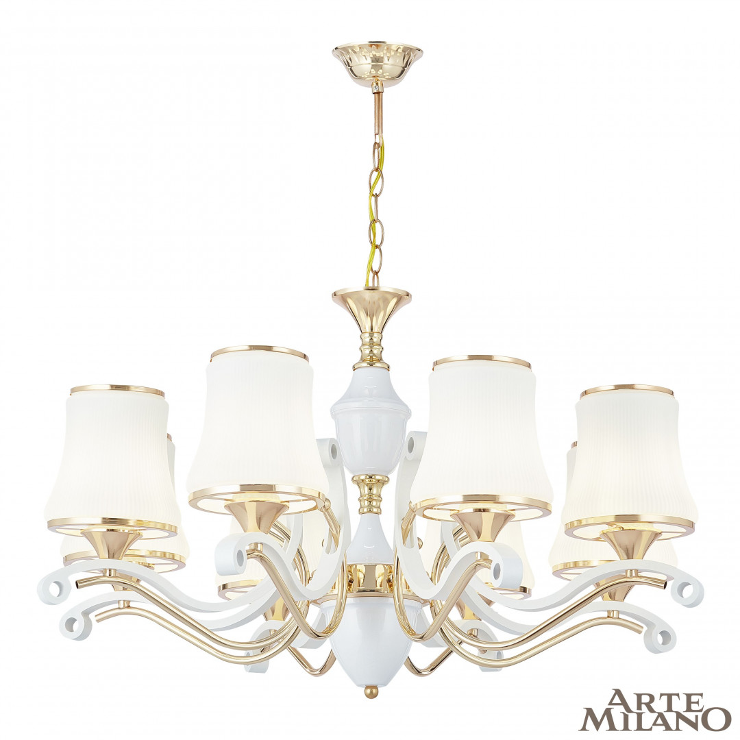 Подвесная люстра Arte Milano Florentina 303987/8 Wh/Gd
