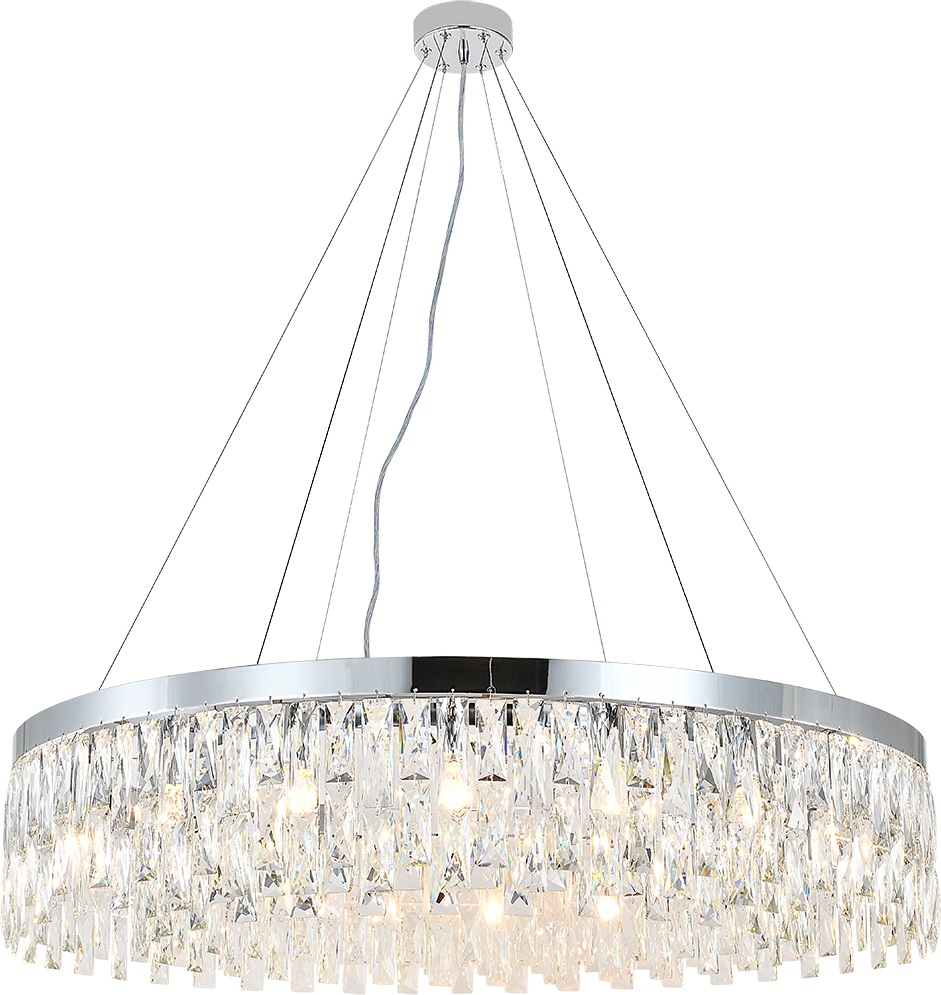 Подвесной хрустальный светильник (12029/18P Chrome) Indigo V000498