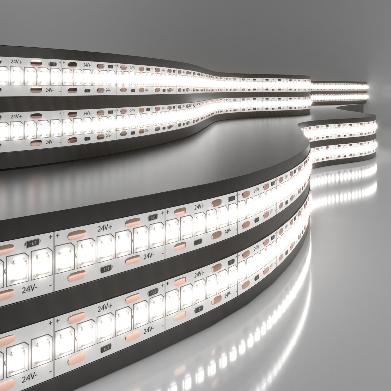 Лента светодиодная 24V 24W 240Led 2835 IP20 дневной белый, 5м a052980_ES