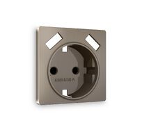 Лицевая панель для электрической розетки с заземлением со шторками 2USB A+A QUANT Ambrella Volt ALFA AP6390_AMB