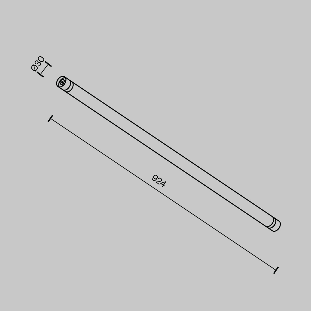 Соединитель для модульной системы Shelf 924мм Maytoni CA011-L900-B_MY