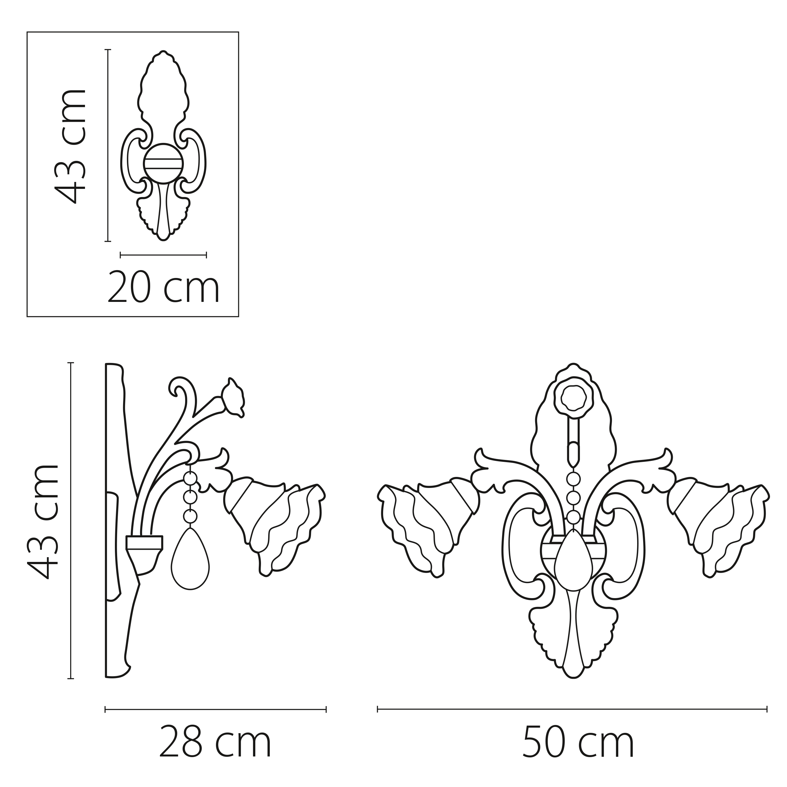 Бра LightStar Rosata 696622_LS