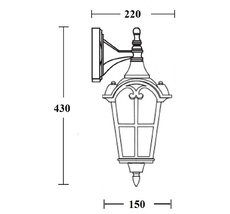 Настенный фонарь уличный IP44 Oasis Light 86102/04 GB_OL