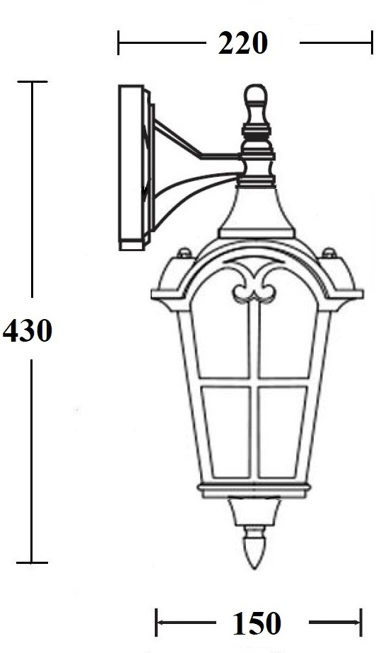 Настенный фонарь уличный IP44 Oasis Light 86102/04 GB_OL