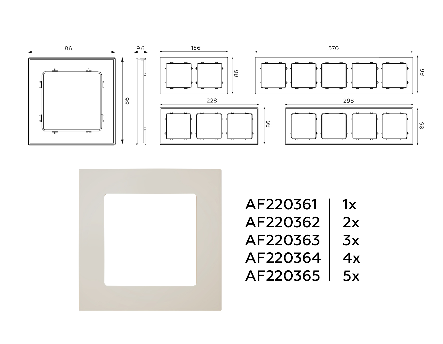 Рамка Ambrella Volt ALFA Techno AF220361_AMB
