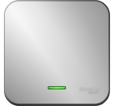 Выключатель накладной одноклавишный с подсветкой (алюминий) Systeme Electric BLNVA101113