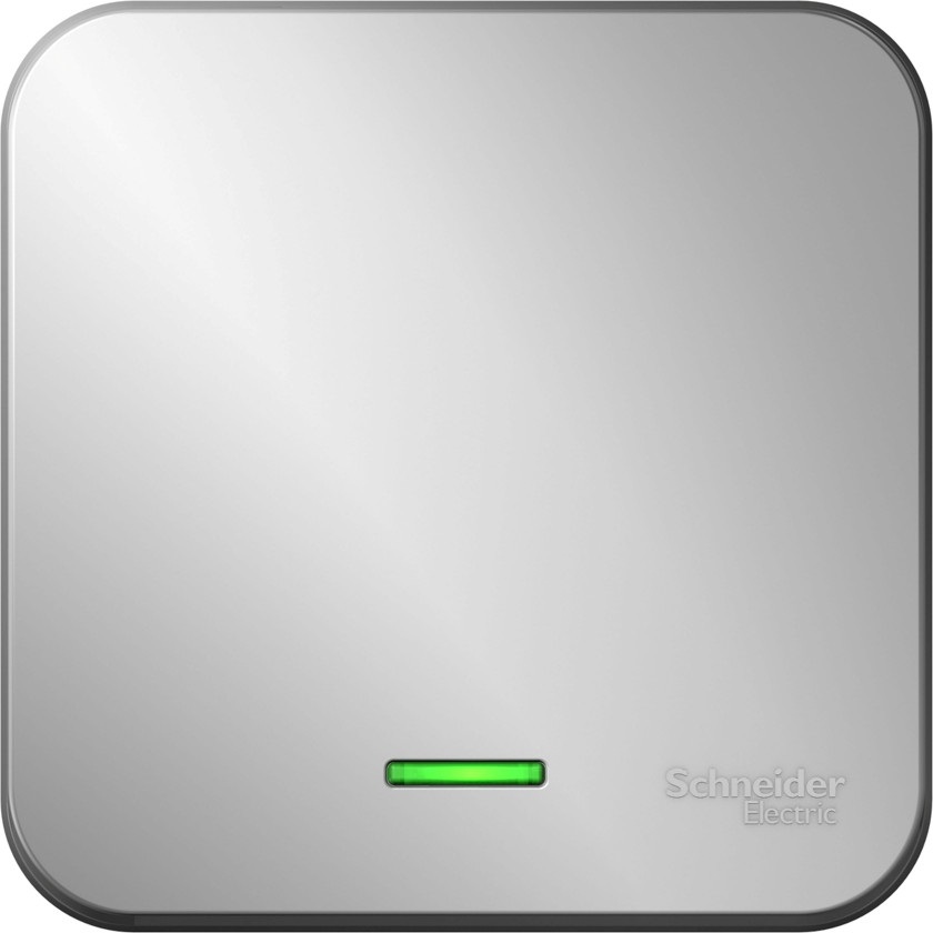 Выключатель накладной одноклавишный с подсветкой (алюминий) Systeme Electric BLNVA101113