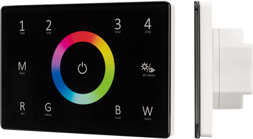 Панель Sens SMART-P85-RGBW Black (230V, 4 зоны, 2.4G) ( Arlight 028405_ARL
