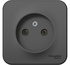Розетка накладная без заземления (антрацит) Systeme Electric BLNRA000116
