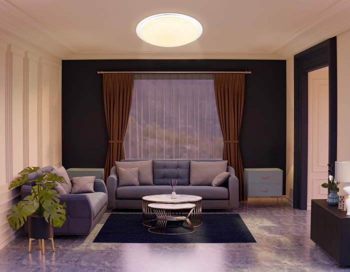 Потолочный светильник RGB с пультом управления Ambrella Light ORBITAL Dance FZ770_AMB